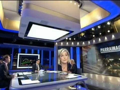 France 2 - 1er Mars 2012 Marine le Pen manque 48 signatures