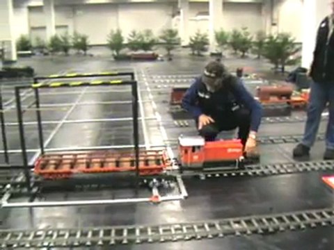 Echtdampfhallentreffen Köln 2008 Kameraposten beim fünf Zoll BW Köln-Messe