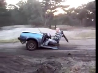 Ever seen someone drive half a car?