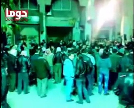 فري برس ريف دمشق دوما جمعة سننتفض لأجلك يا بابا عمر مظاهرة 1 3 2012