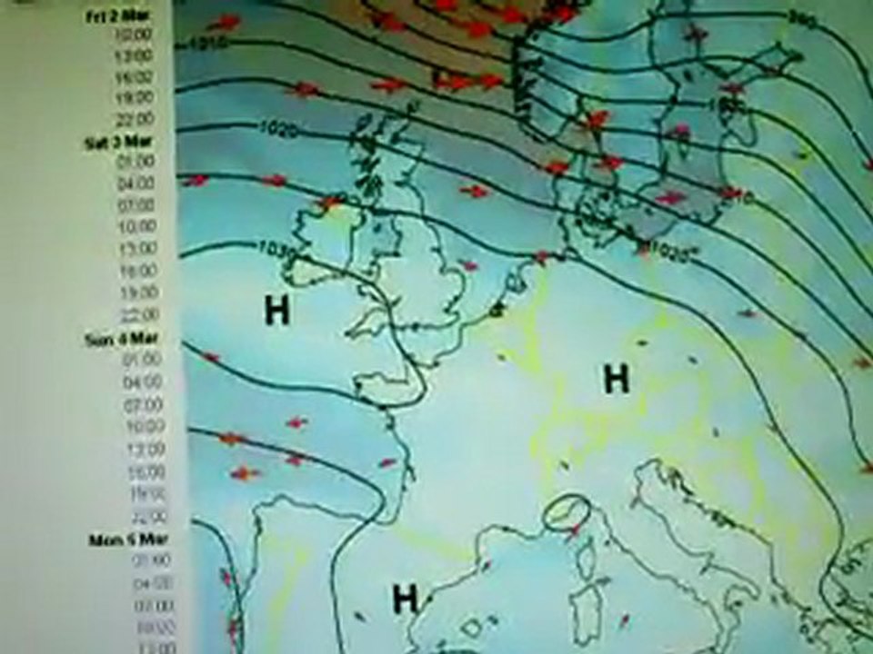 Prévision météo du vendredi 2 mars 2012 de Gigi