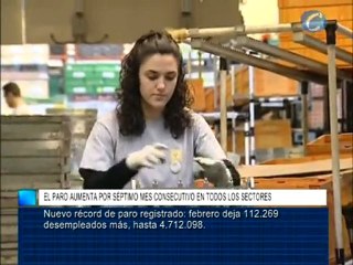 Nuevo récord de paro registrado: febrero deja 112.269 desempleados más, hasta 4.712.098