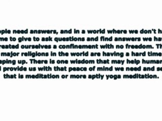 Get Some Peace of Mind with Yoga Meditation