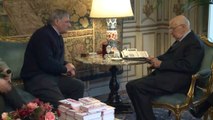 Roma - Il Presidente Napolitano con Don Luigi Ciotti (02.03.12)
