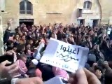 فري برس حلب الباب مظاهرة  الجامع الكبير  تسليح الجيش الحر 2 3 2012