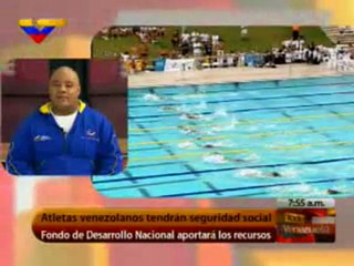 (VIDEO)  Atletas venezolanos contarán con seguridad social del Fondo de Desarrollo Nacional 01.03.2012