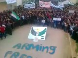 فري برس حماة  المحتلة كفرزيتا مظاهرة رائعة في جمعة تسليح الجيش الحر 2 3 2012