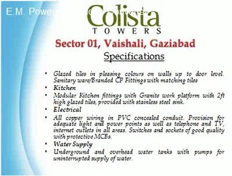 Colista Tower 09899606065 Colista Tower Sector 1 Vaishali Ghaziabad
