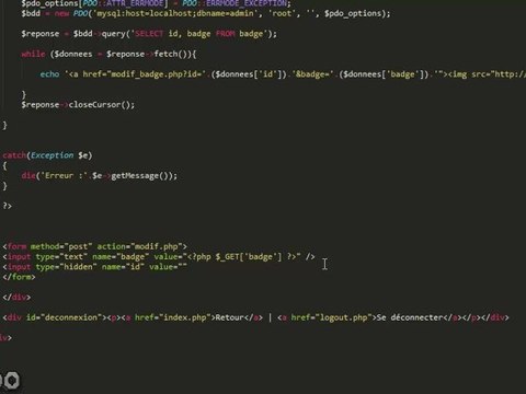 Coder son administration en PHP 2/4 : Gestion de badges