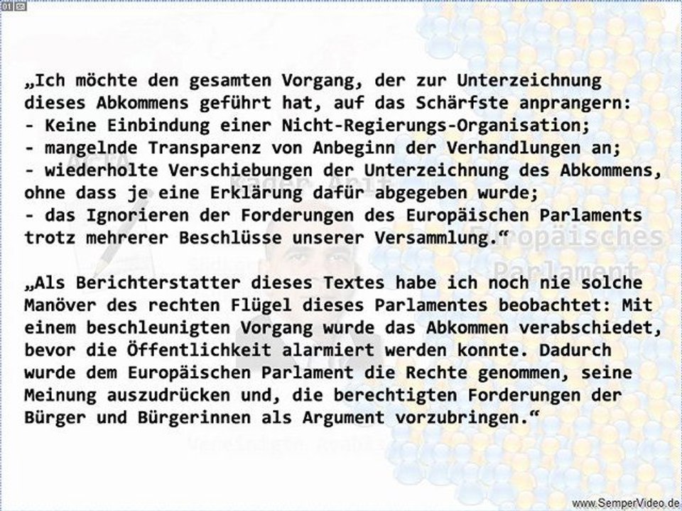 Acta ist undemokratisch