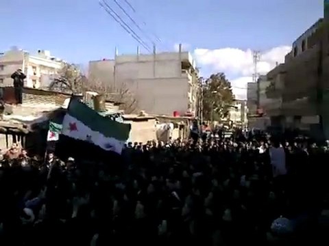 فري برس عربين المنكوبة جمعة تسليح الجيش الحر مظاهرة حاشدة في المدينة رغم الحصار الأمني الخانق 2 3 2012 ج1