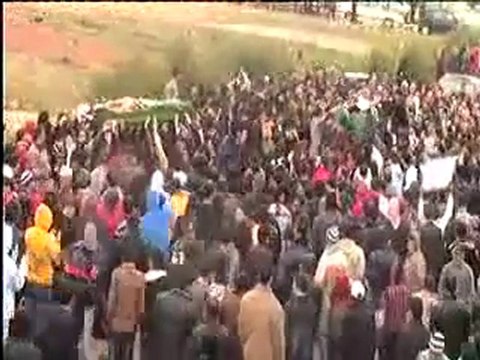 فري برس درعا البلد مراسم زفاف شهداء تفجير اليوم 3 3 2012