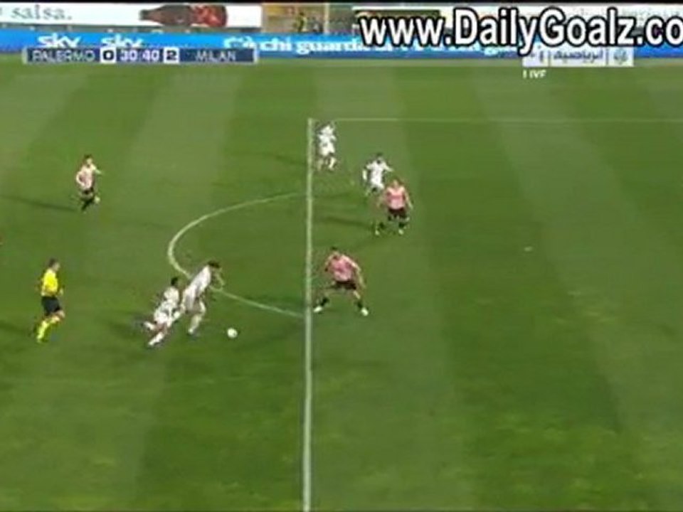 www.dailygoalz.com - Zlatan Ibrahimovic Goal Palermo vs AC Milan 0-2