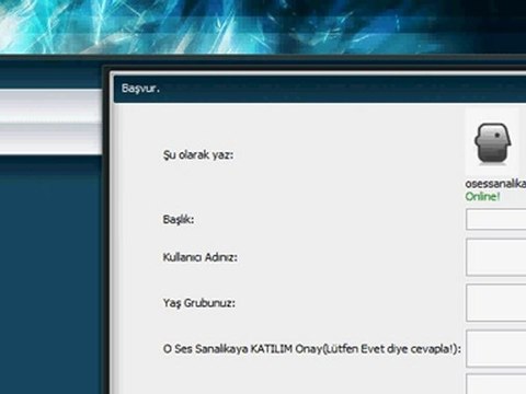 O Ses Sanalika Başvuru yapma anlatımı