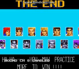 1 second of SNES version of KOF 2000's ending