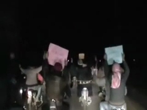 فري برس مدينة سلمية تظاهرة على الدراجات النارية 2 3 2012