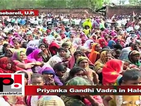 Priyanka Gandhi Vadra addresses election meeting in Halor (Raebareli)