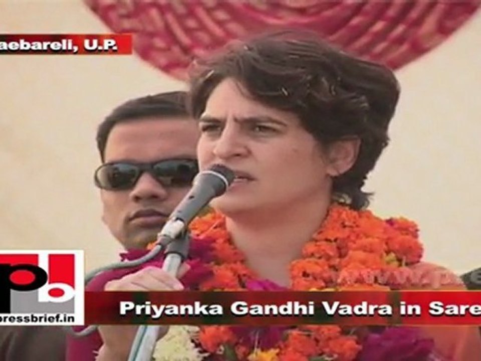 Priyanka Gandhi Vadra in Sareni: Cast votes to bring in a positive politics and development