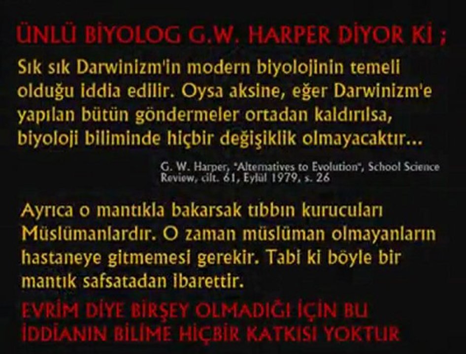 ''EVRİMİ SAVUNUYORUM''SAFSATASINA CEVAP