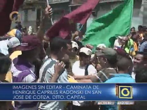 Imágenes del recorrido de Capriles por Cotiza