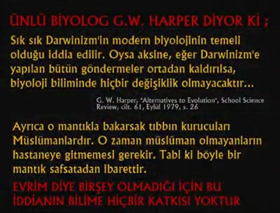 ''EVRİMİ SAVUNUYORUM''SAFSATASINA CEVAP