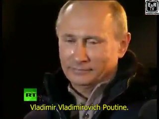 Discours de Vladimir Poutine très ému après sa victoire