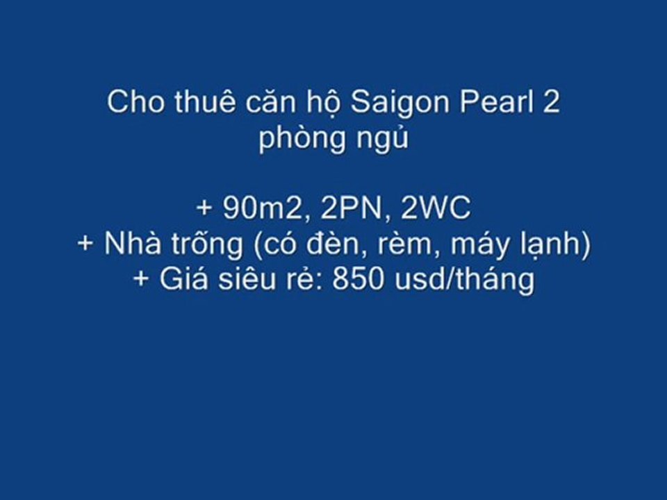 cho thuê căn hộ Saigon pearl giá rẻ