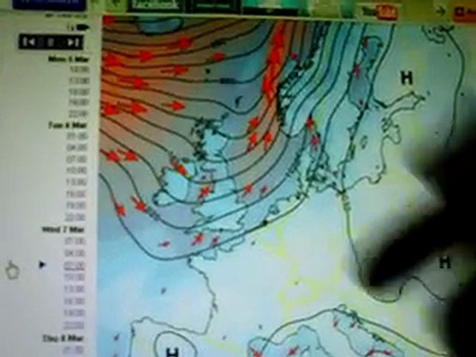 Prévision météo du lundi 5 mars 2012 de Gigi