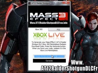 Mass Effect 3 AT12 Raider Shotgun DLC Code Free Giveaway