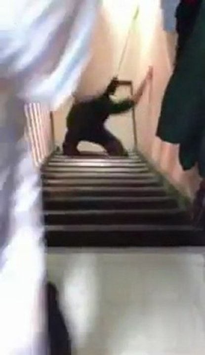 Stairs sledding