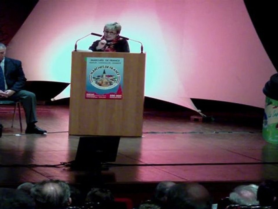 Monique Rubin lors du congrès 2012 de la F.N.S.C.M.F. sur l'ouverture du commerce le dimanche
