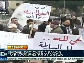 Desde Líbano expresan apoyo y rechazo al presidente sirio