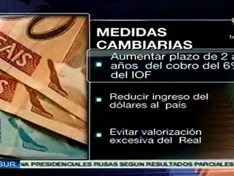 Brasil busca reducir ingreso de dólares