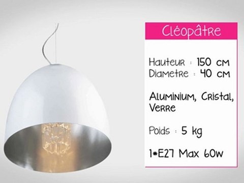 Suspension design blanche de Illumine Design - Cléopâtre