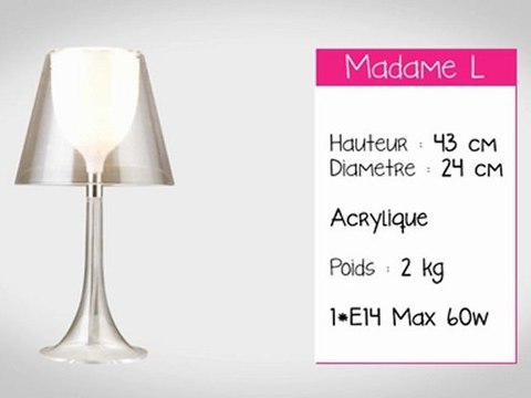 Lampe de table transparente design de Illumine Design - Madame L