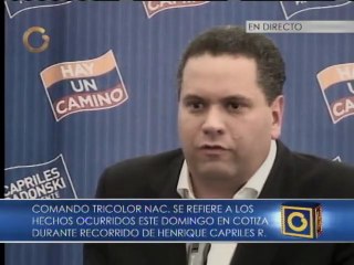 Comando Tricolor condenó la violencia y llamó la atención sobre comportamiento de las autoridades