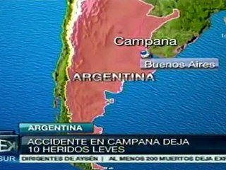 Tren de carga chocó con un transporte escolar en Argentina