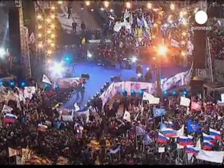 Putin supporters rally in Moscow