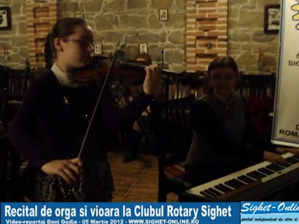 Recital de orga si vioara la Rotary Club Sighet