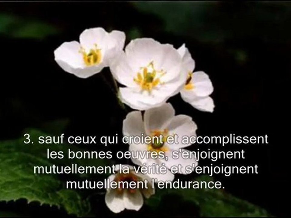 Sourate 103 Le temps (Al-Asr) Traduction en Français