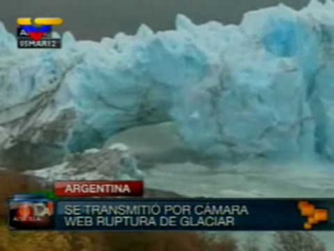 (VIDEO) En Soledad, Argentina se rompe glaciar Perito Moreno 05.03.2012