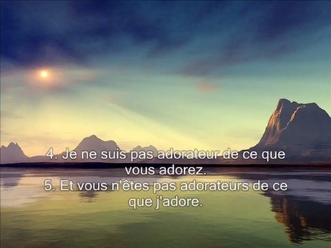 Sourate Les infideles (Al-Kafirune) Traduction en Français