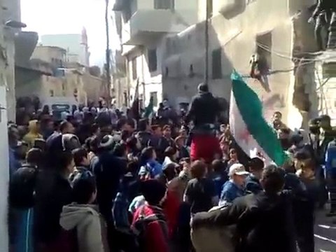 فري برس دمشق برزة البلد مظاهرة طلابية 5 3 2012