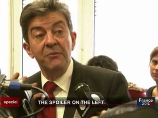 Mélenchon, presidential key-thrower