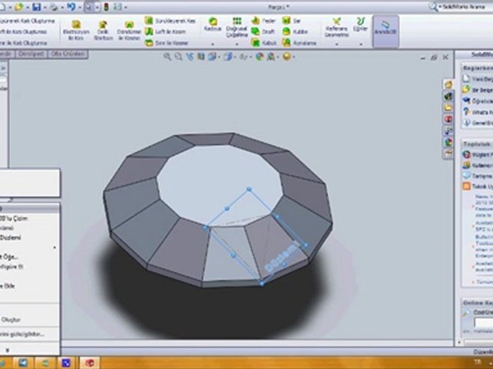 solidworks diamonds pırlanta