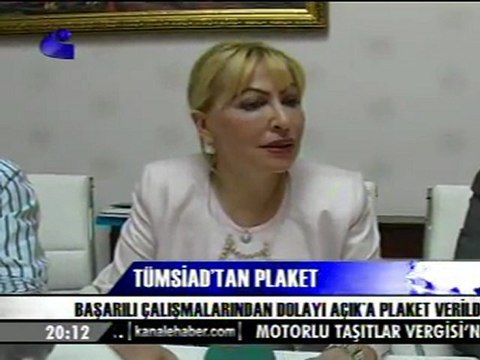 TÜMSİAD, Prof. Dr. Yasemin Açık'a şükran plaketi takdim etti (Kanal E)