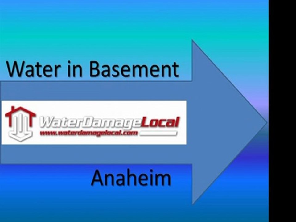 Water in Basement Anaheim