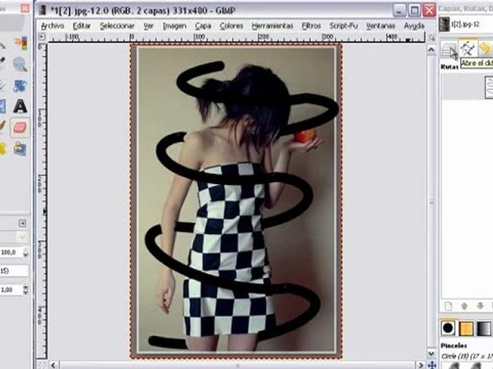 Como crear efecto espìral en Gimp