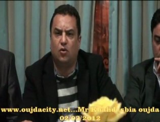 النائب البرلماني  بتاوريرت خالد سبيع في ندوة صحفية بفندق اطلس تيرمينيس  بوجدة