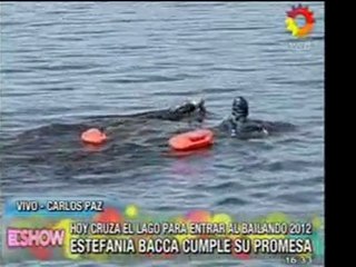 Pronto.com.ar Estefanía Bacca cruza el rio para entrar al Bailando